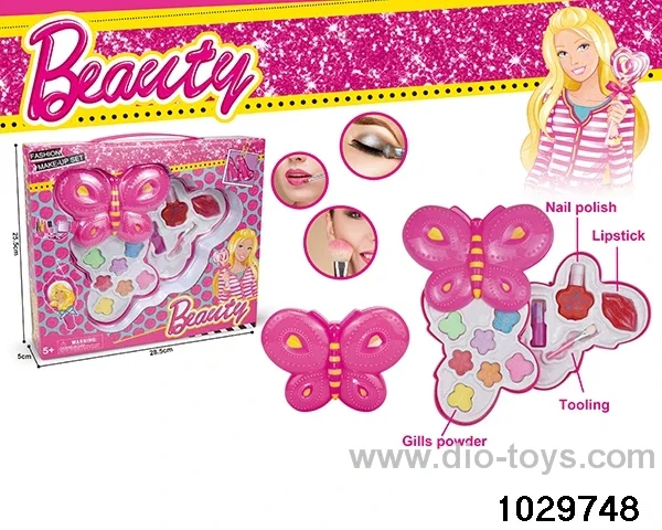 make-up toys in window box
