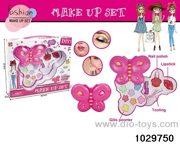 make-up toys in window box