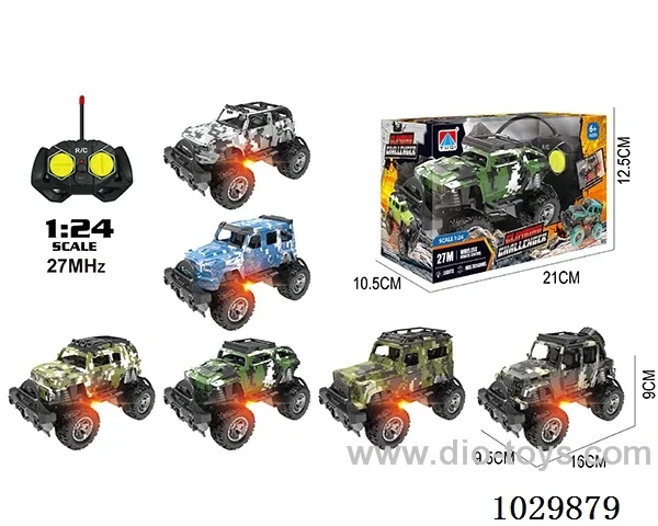 1:24 4ch RC car with light 6sets mixed loading not include battery