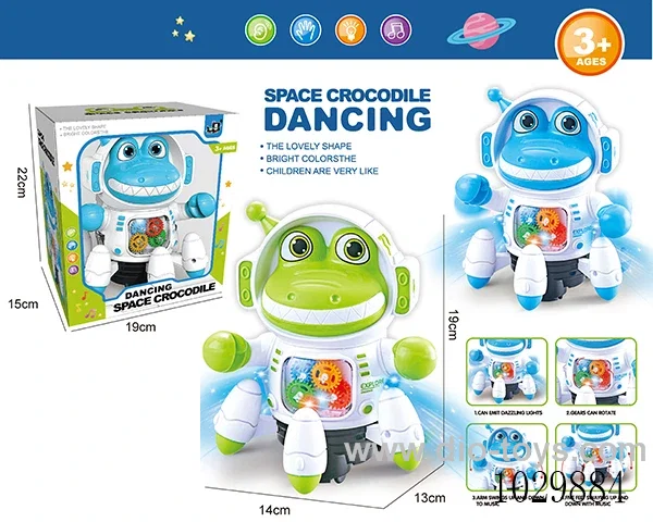 Electric universal  crocodile Can sway with sound&light&music& 2color mixed loading