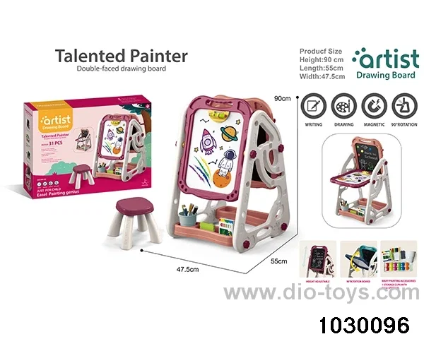 Double-sided stand drawing board in color box