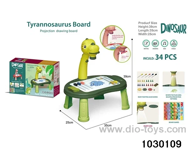 Dinosaur projection board in color box