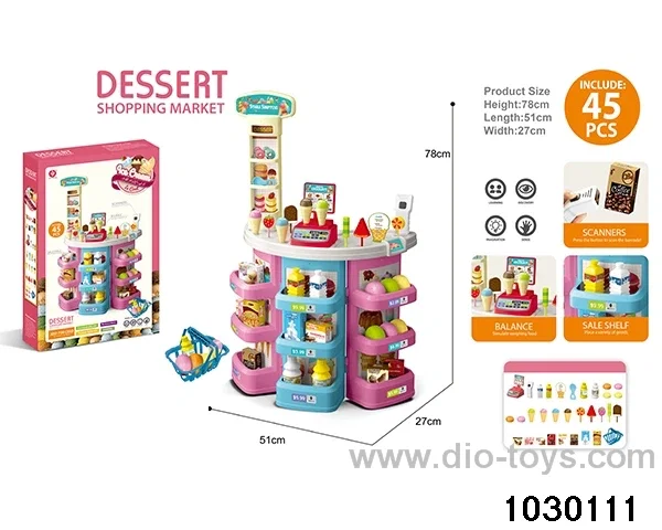 Supermarket table round in color box