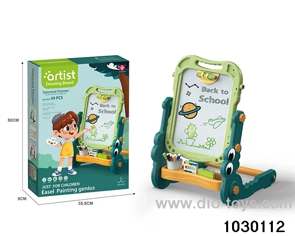 Folding magnetic drawing board in color box