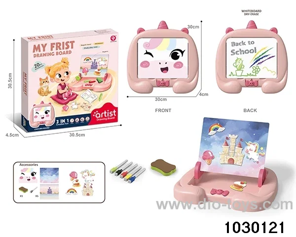 Magnetic puzzle drawing board in color box