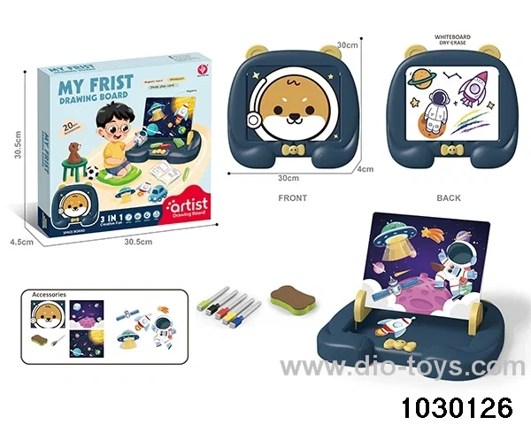 Magnetic puzzle drawing board in color box