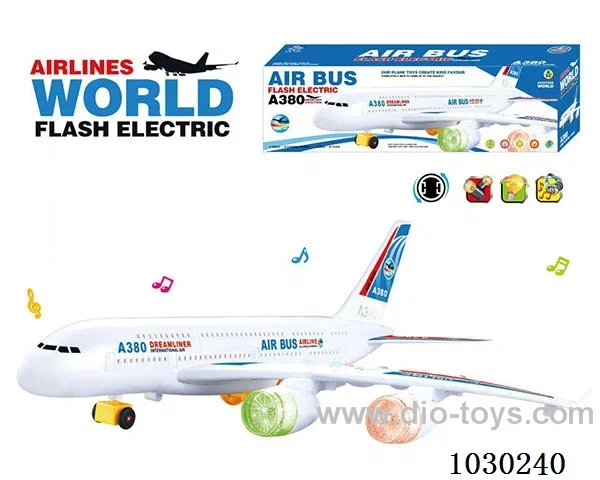 electric universal airplane with light& music  not included battery