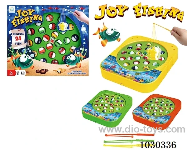Electric fishing toy with music 3 color mixed loading in window box