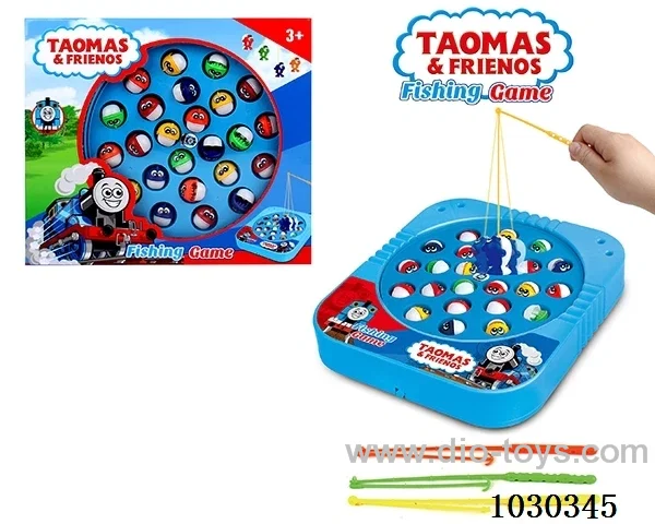 Electric fishing toy with music in window box