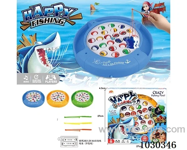 Electric fishing toy 3 color mixed loading in window box