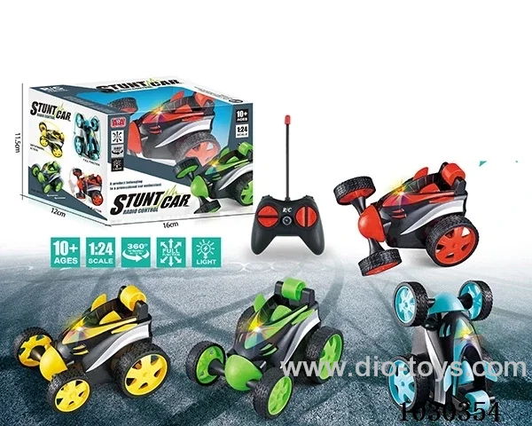 4ch RC car with light include battery 4 color mixed loading in window box