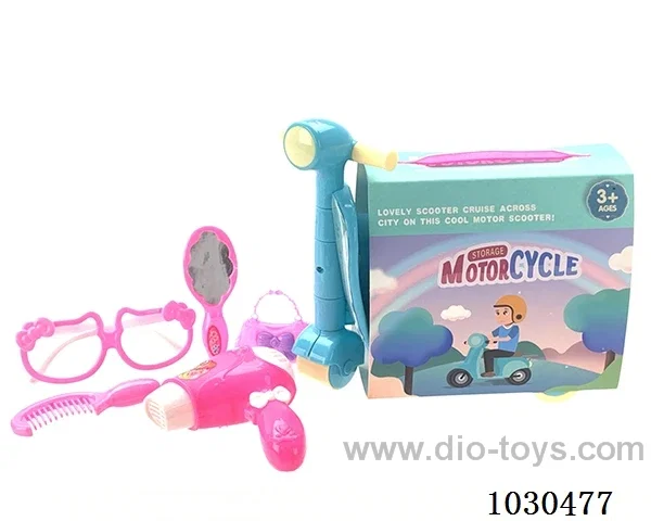 doll + motorcycle  in paper card