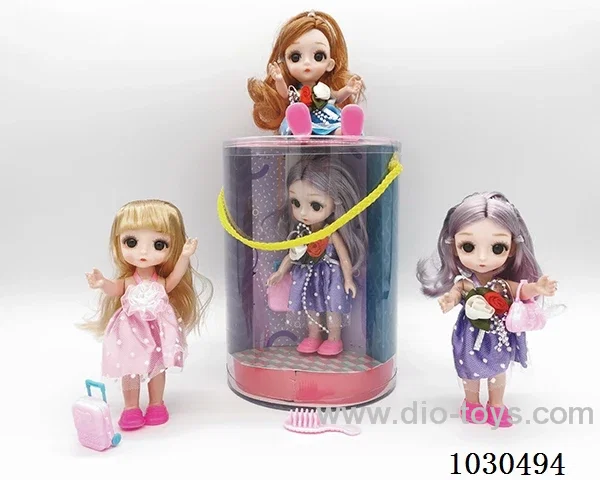 3pcs doll set in Barrel