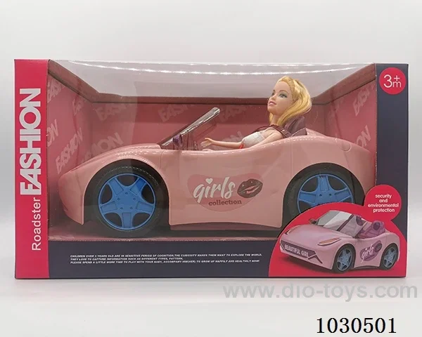 doll &car in Window box