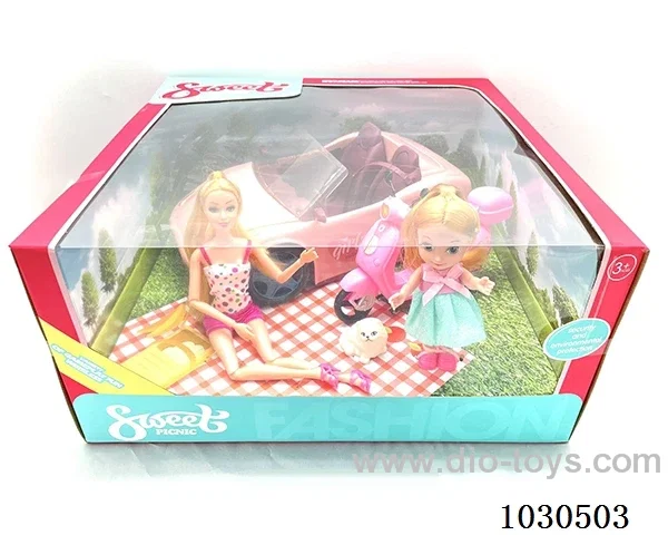 doll &car in color box