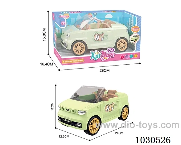 doll &car  in Window box