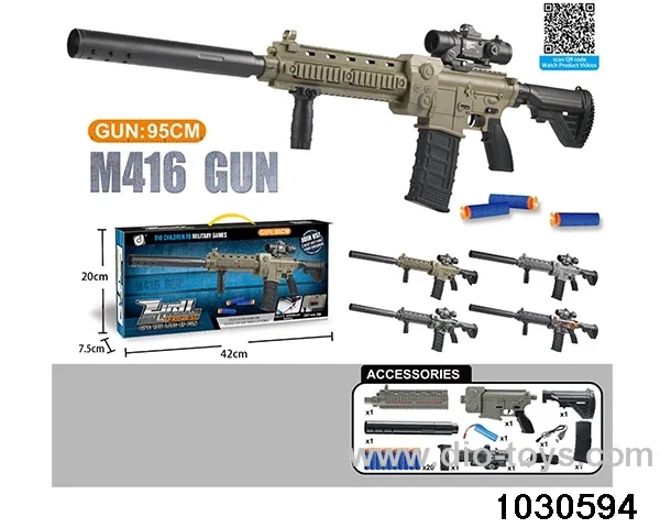 Electric repeating soft bullet gun in color box