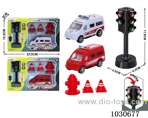 Sound and light traffic lights &car include battery