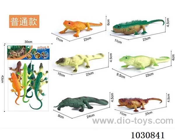 6 8-inch lizards  in pvc bag