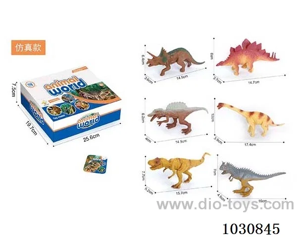 12pcs 6-inch dinosaurs 6 mixed  in display box