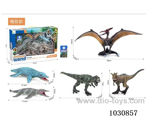 5pcs 6-inch dinosaurs  2 mixed in window box