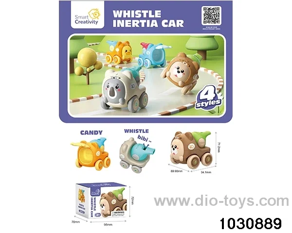 Inertia whistling animal car in color box