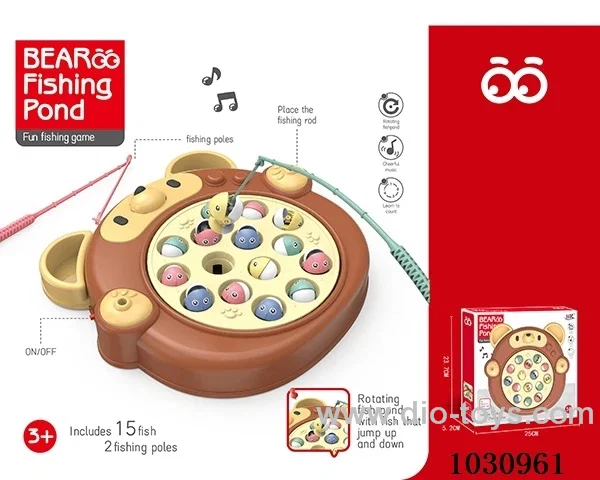 Fishing toys with music in color  box