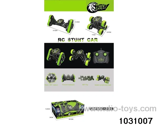RC stunt car in window box