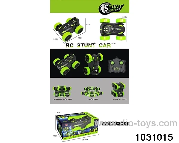 RC stunt car in window box