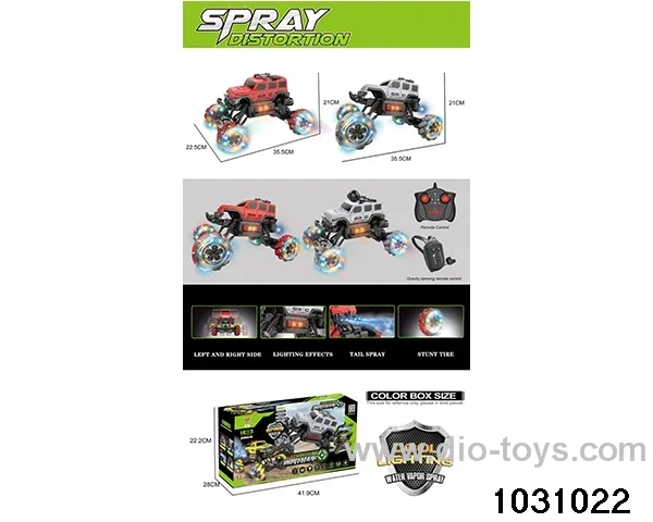 1:12 Lighted RC stunt car in window box