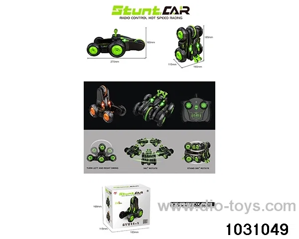 2.4G 6ch RC stunt car in color box