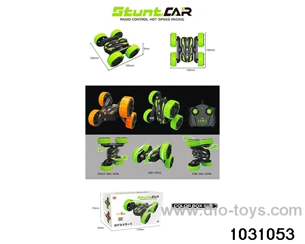 2.4G 6ch RC stunt car in color box