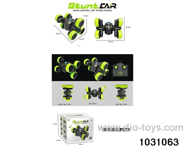 RC stunt car in color box