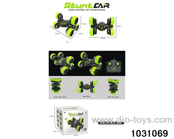 RC stunt car in color box