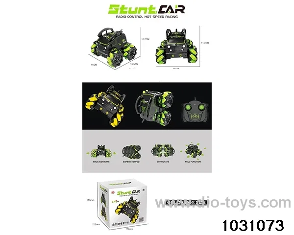 RC stunt car in color box
