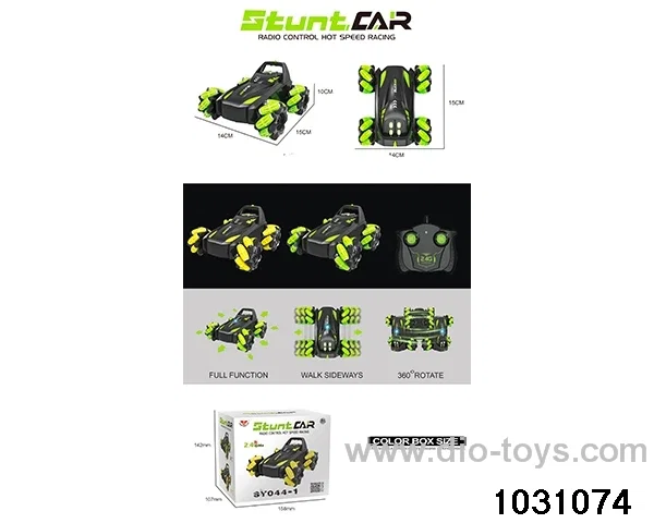 RC stunt car in color box