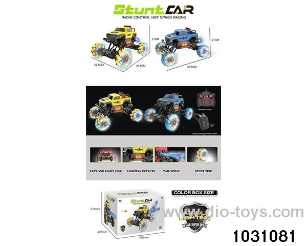 1:12 Lighted RC stunt car in color box