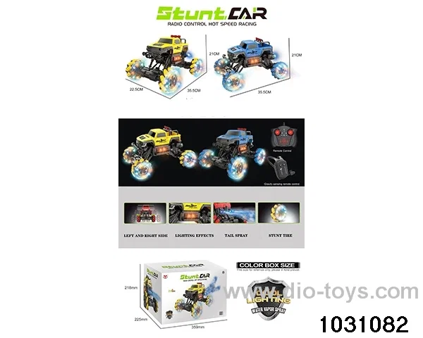 1:12 Lighted RC stunt car in color box