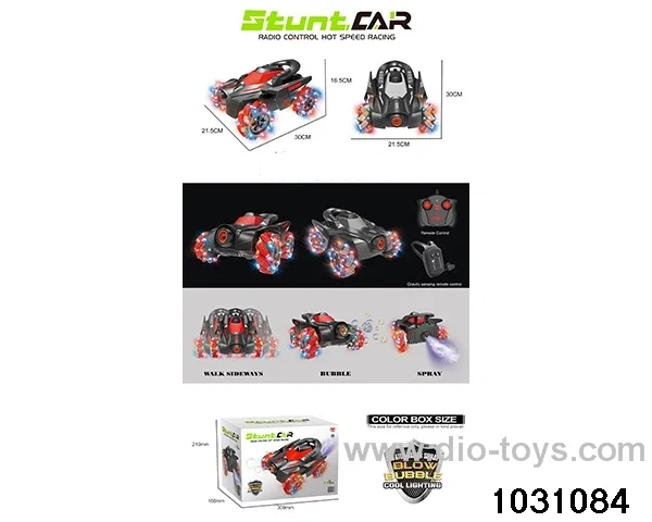 Lighted RC stunt car in color box