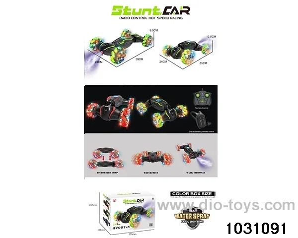 Lighted RC stunt car in color box