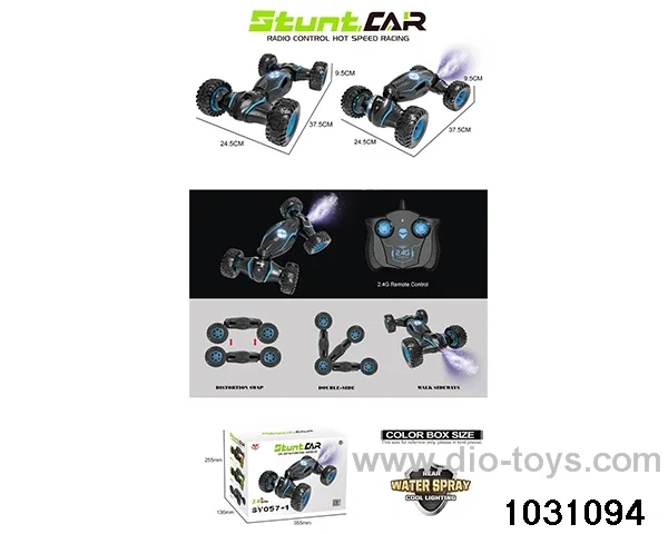Lighted RC stunt car in color box