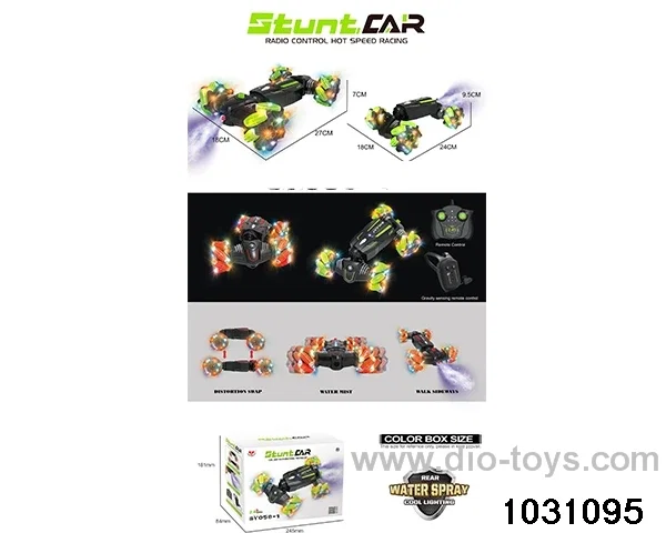 Lighted RC stunt car in color box
