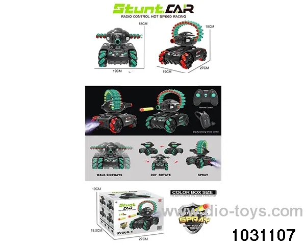 1:14 10ch RC stunt car in color box