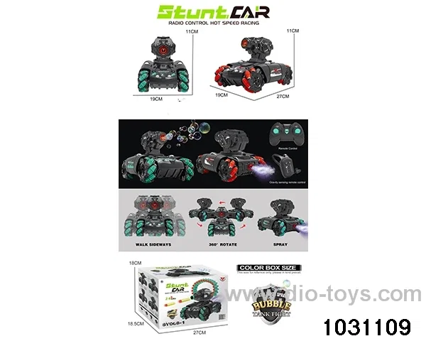 1:14 10ch RC stunt car in color box