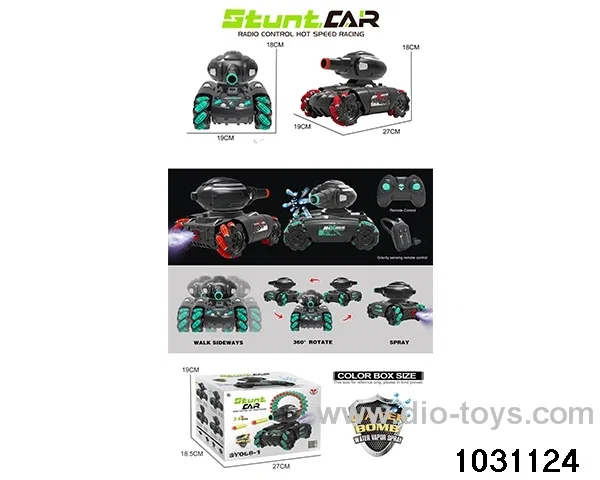 1:14 10ch RC stunt car in color box