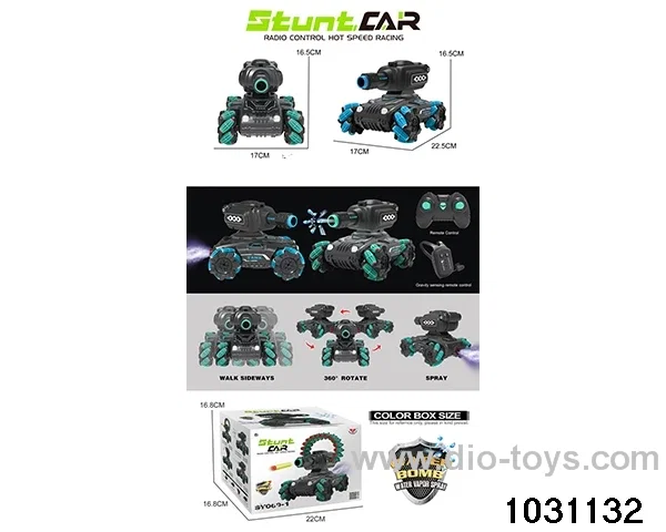 1:16 10ch RC stunt car in color box