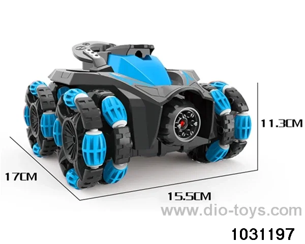 RC stunt car in window box