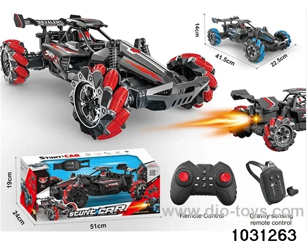 1:10 RC stunt car in window box