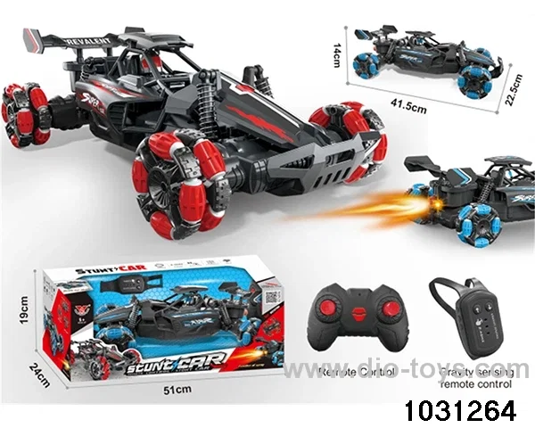 1:10 RC stunt car in window box