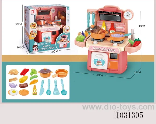 20pcs Kitchen toy with light &sound 2color mixed loading